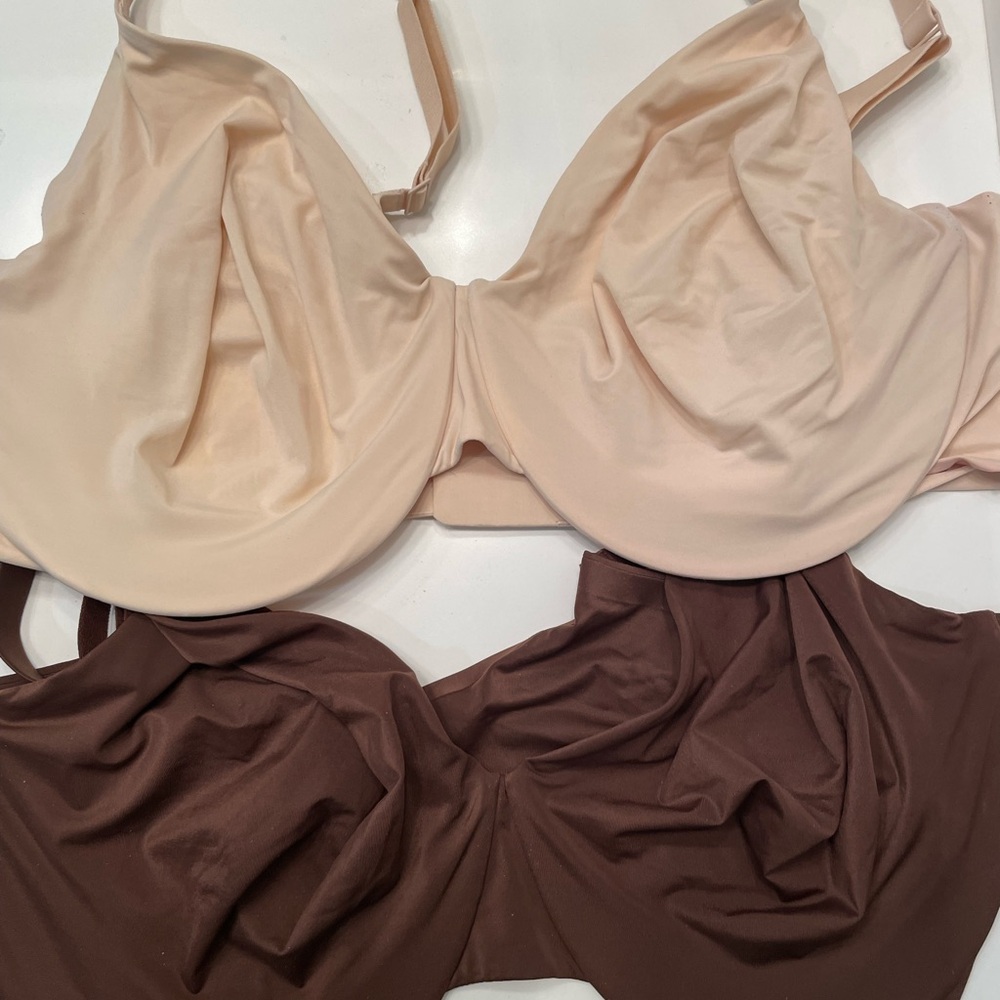 Women's Cream and Brown Intimate Bundle Bras